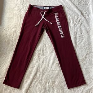 Burgundy Abercrombie size Large sweats